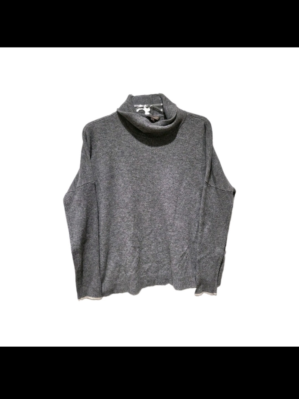 Lilla P Gray Turtleneck Sweater Cashmere